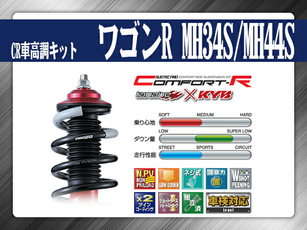 楽天市場】タナベ SUSTECPRO CR車高調キット ワゴンR MH34S MH44S