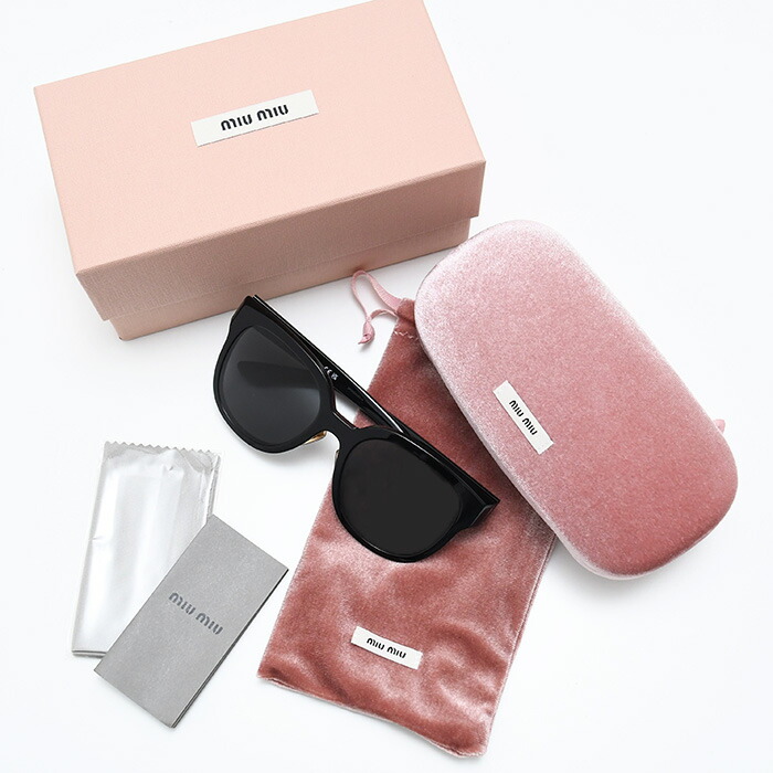 楽天市場】MIU MIU ミュウミュウ アイウェア ロゴ サングラス MU 01ZS