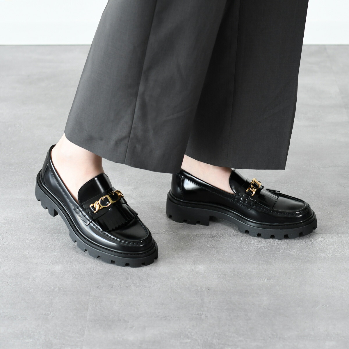 楽天市場】TOD'S トッズ 靴 シューズ レザーフリンジローファー