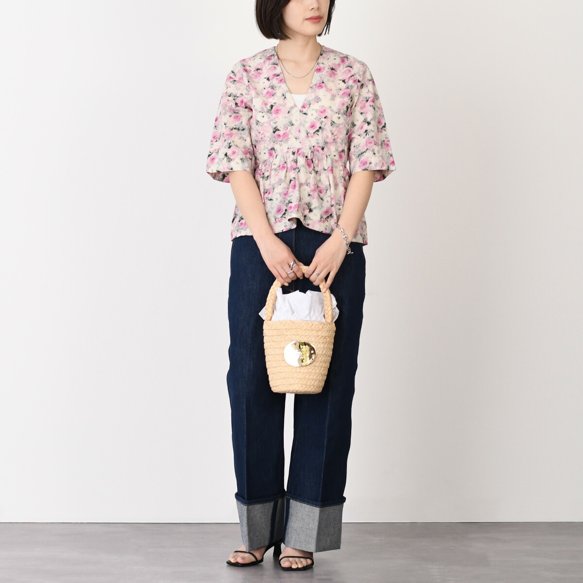 楽天市場】GANNI ガニー トップス フローラル ブラウス シャツ F8710