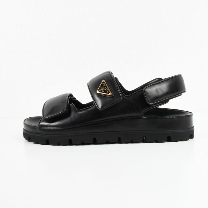 楽天市場】PRADA プラダ サンダル フラットサンダル 1X416N038 ナッパ