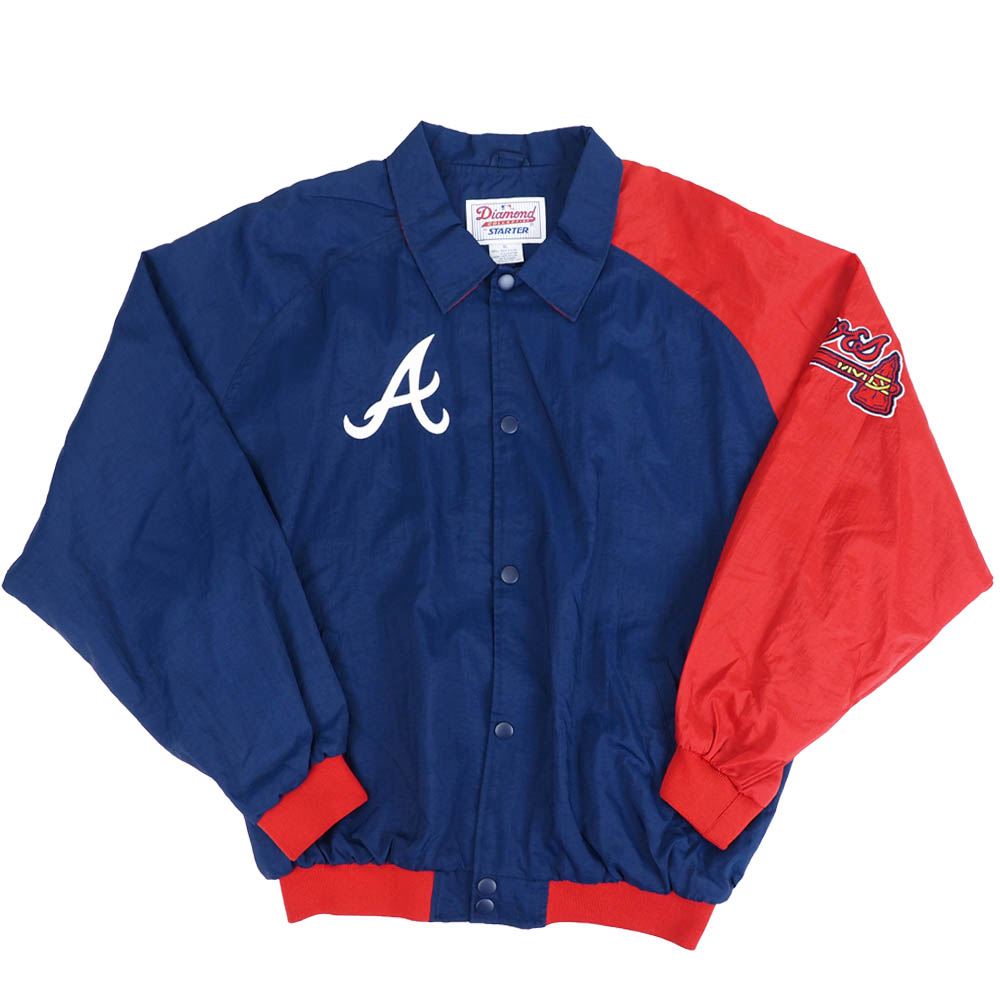 楽天市場】ブレーブス スタジャン MLB STARTER ネイビー レッド コーチ