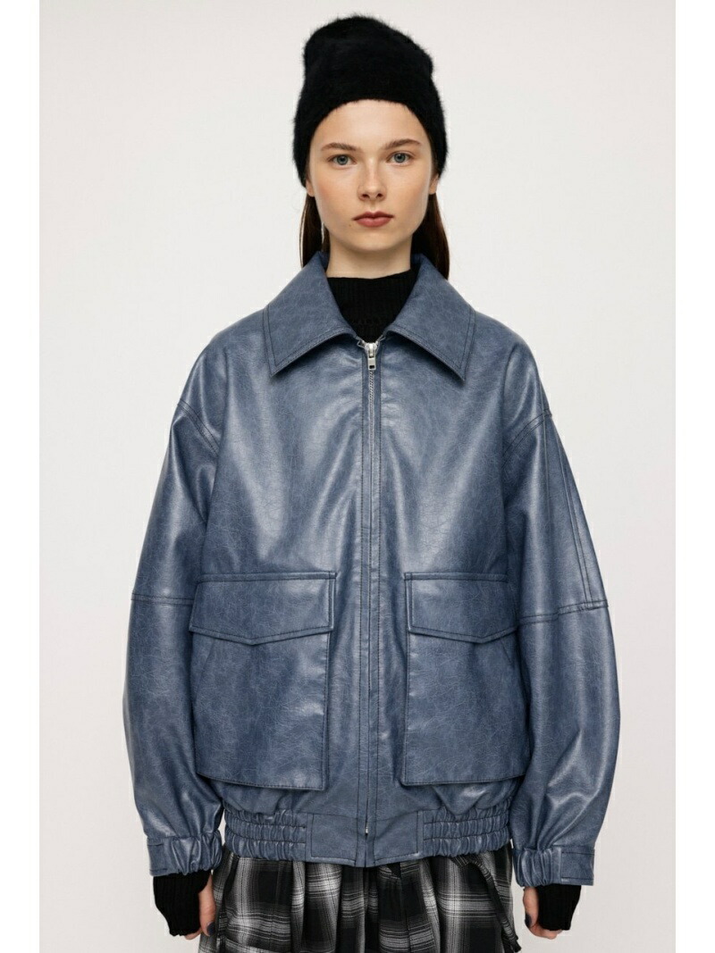 楽天市場】FAUX LEATHER ZIP UP ブルゾン SLY スライ ジャケット