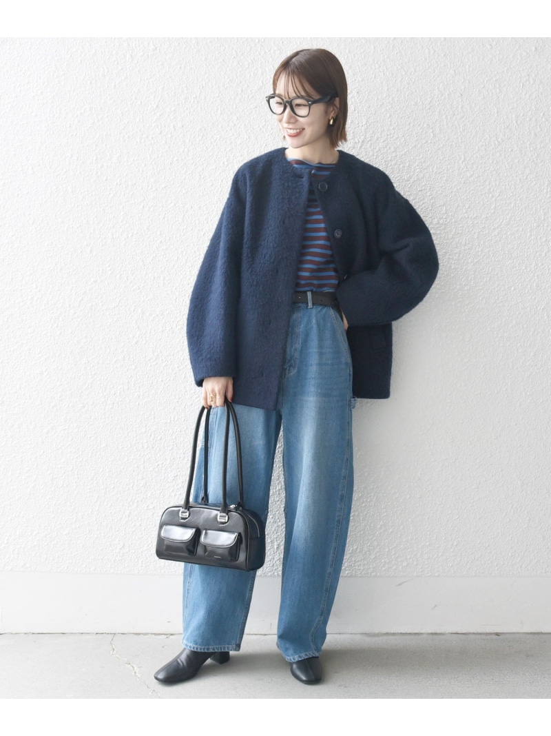 楽天市場】SHIPS any: シャギー ノーカラー コクーン コート SHIPS any