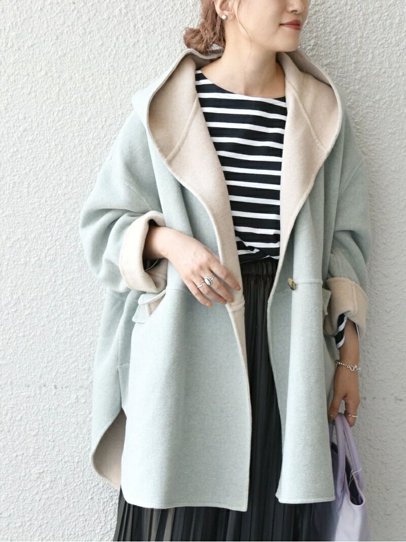 楽天市場】SHIPS any: リバー フーデット ミディ コート SHIPS any