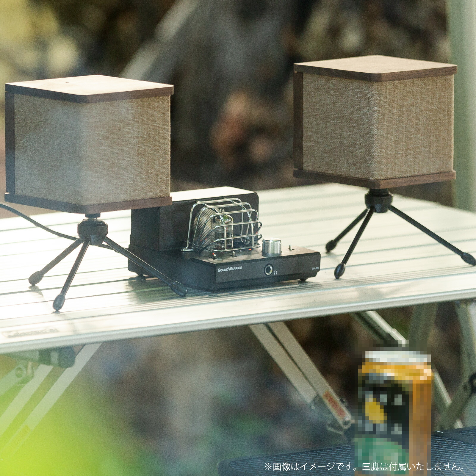 楽天市場】小型 ハイブリッド 真空管アンプ ＋ キューブ型 スピーカー