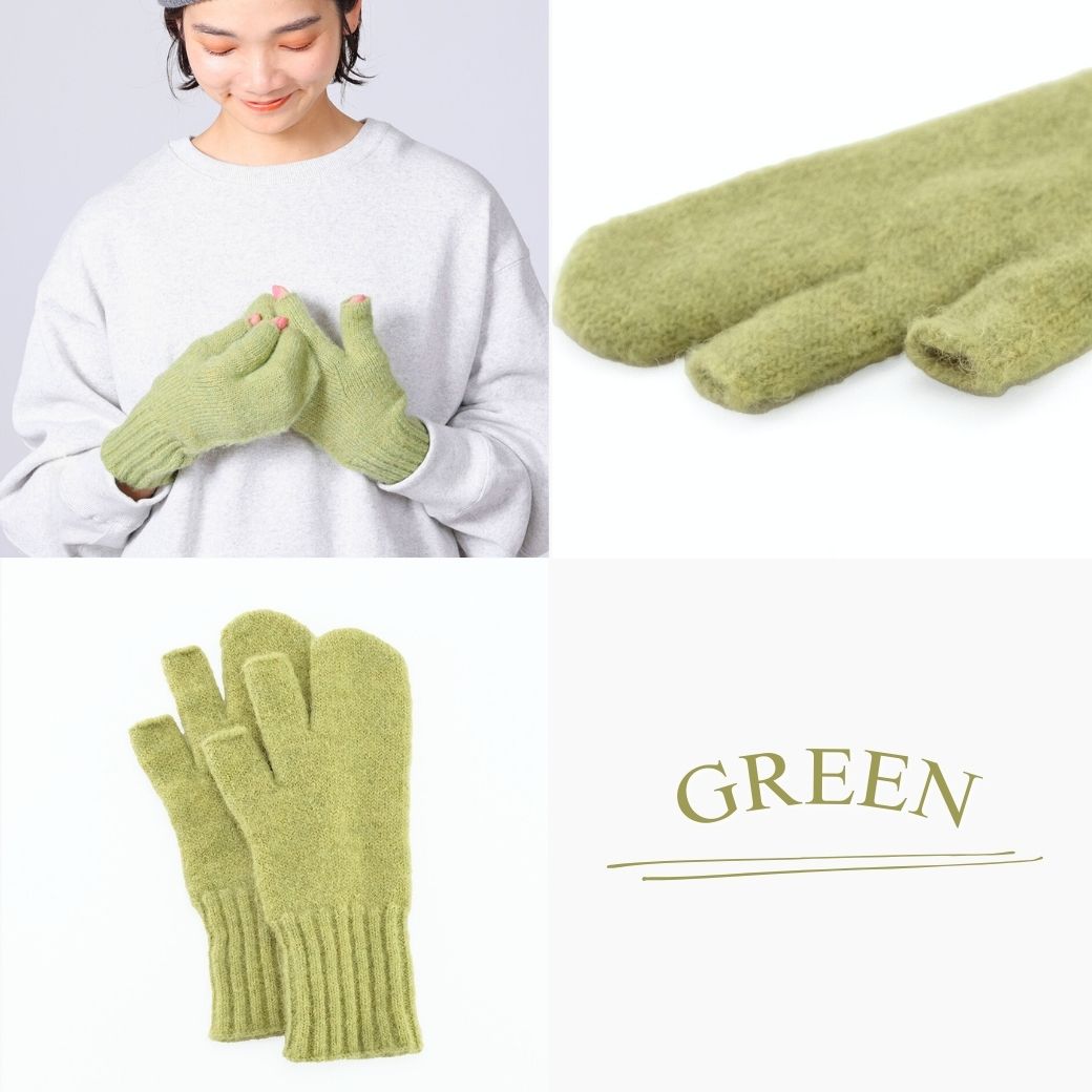 楽天市場】公式 shesayリューズニットの3本指ミトン 4カラー 指なし