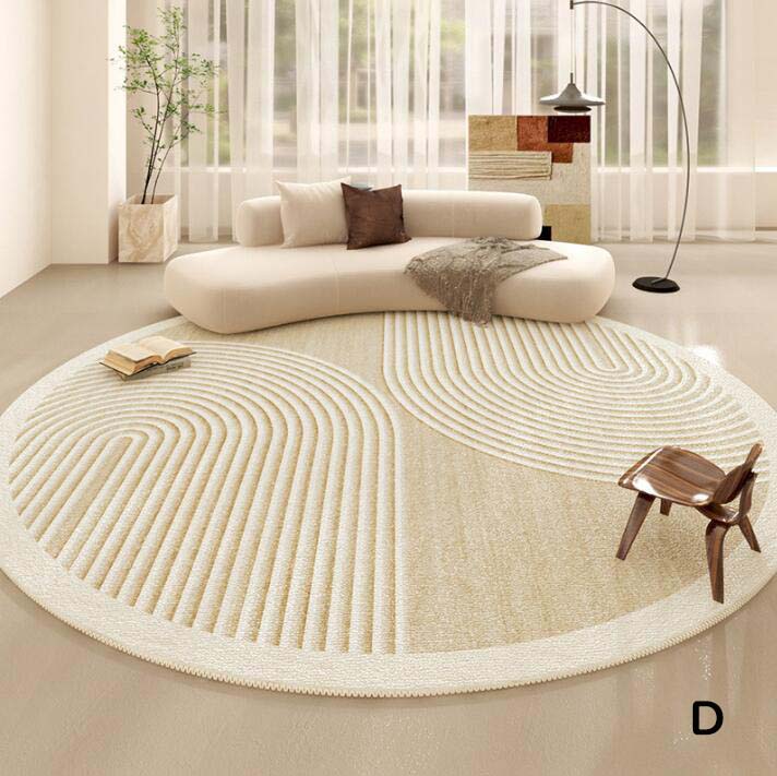 楽天市場】【送料無料】ラグ 円形 高級感 北欧 直径120cm ストライプ柄