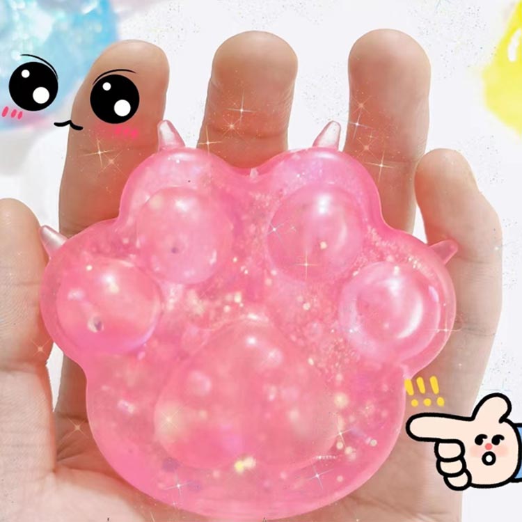 楽天市場】 4点セット スクイーズ プッシュポップ 猫の手 ファンシー