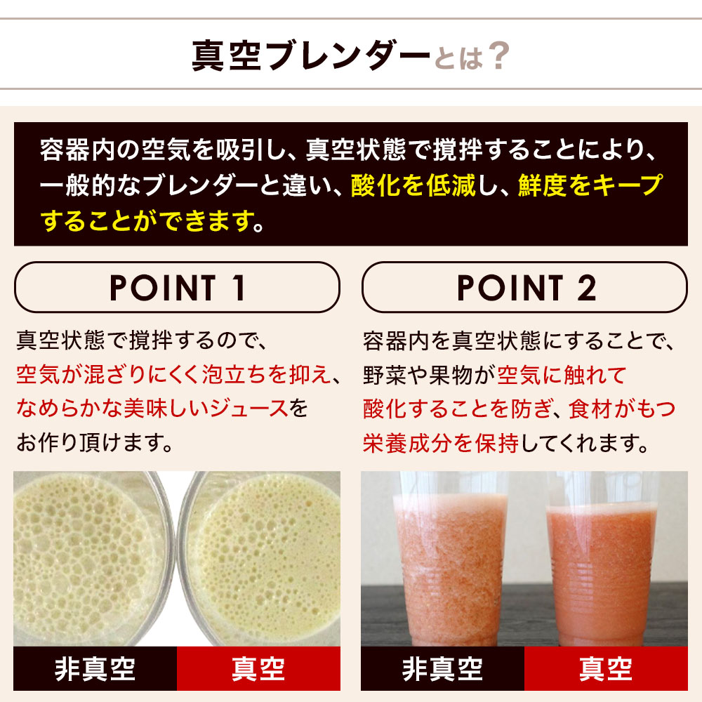 楽天市場】真空ジューサー 真空ミキサー 真空ブレンダー 真空セーバー