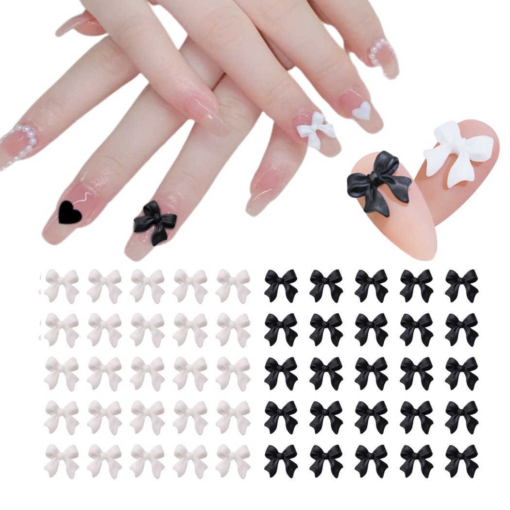 楽天市場】ネイルパーツ リボン 3Dネイルパーツ 大きめ 50個セット