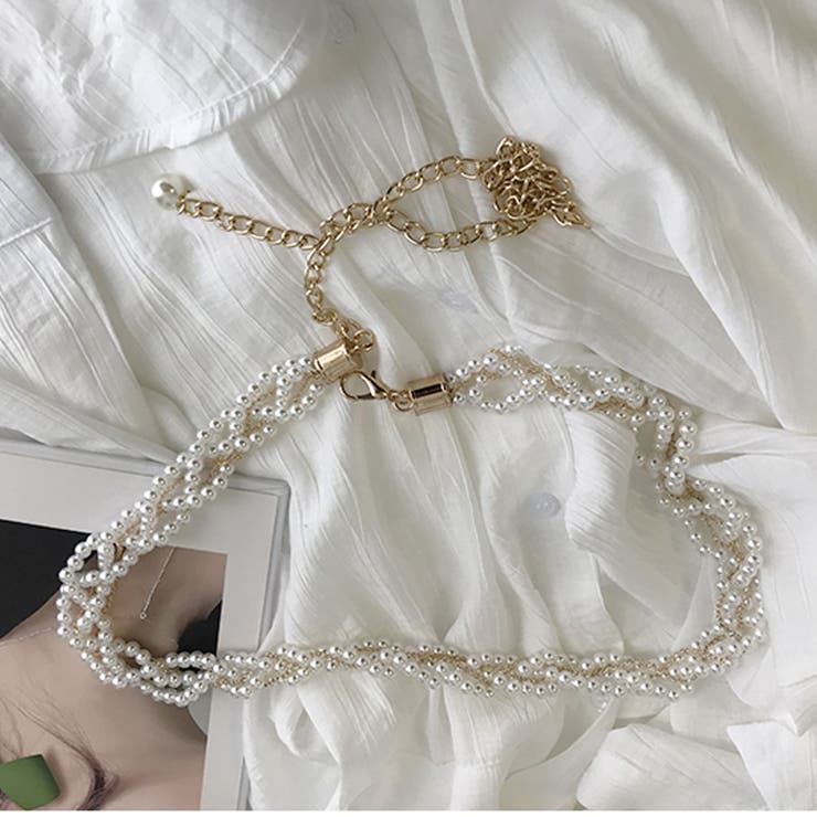 楽天市場】shoppinggo パールベルト パール チェーンベルト レディース