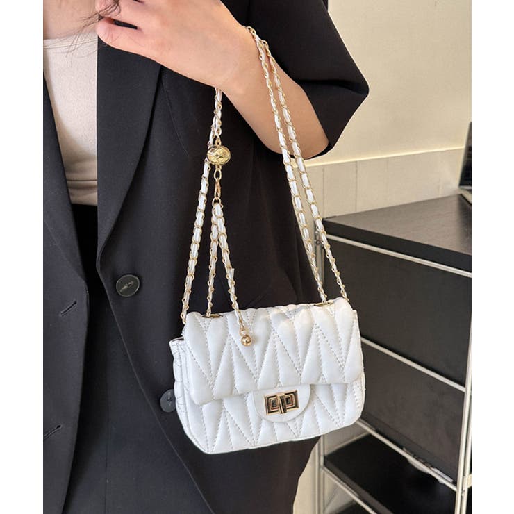 楽天市場】LOVERS 冬新作 ボールチェーン キルティング ショルダー