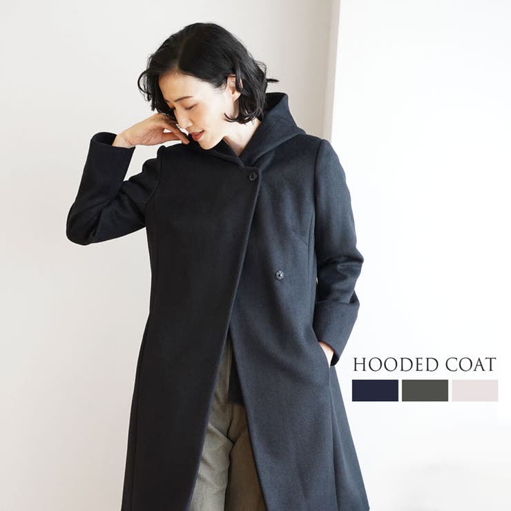 楽天市場】sankyo shokai ウール コート レディース フード付き ダブル