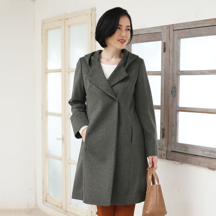 楽天市場】sankyo shokai ウール コート レディース フード付き ダブル