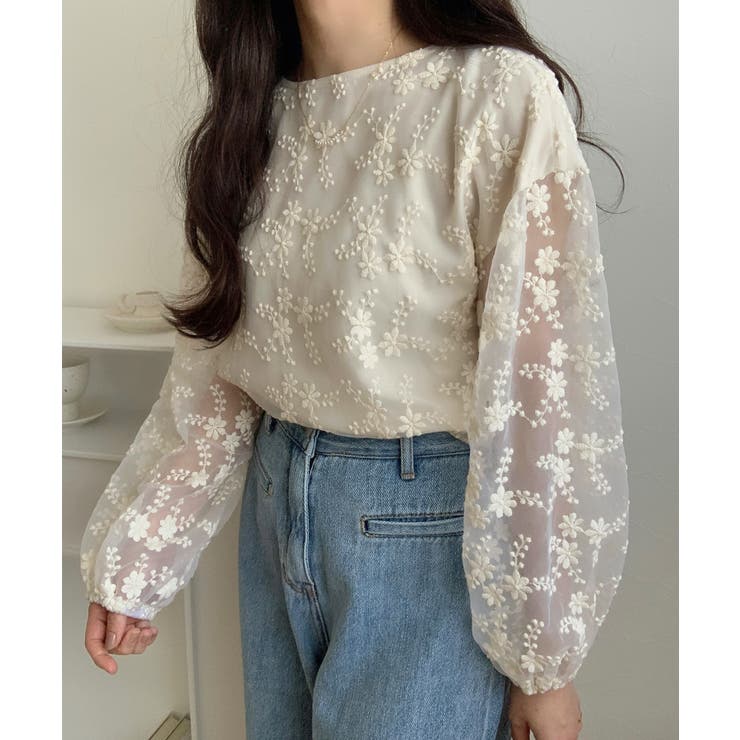 楽天市場】LAUIR 花柄チュールトップス トップス : SHOPLIST