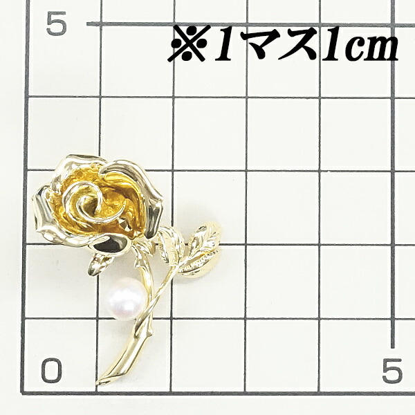 楽天市場】ミキモト アコヤパール ピンブローチ 5.5mm K18YG バラ 薔薇