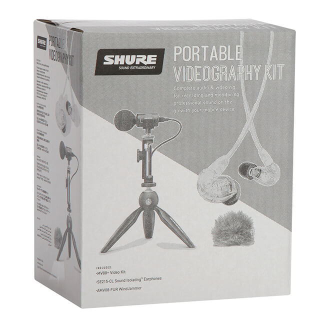 楽天市場】SHURE ステレオコンデンサーマイク MV88+SE215 ポータブル