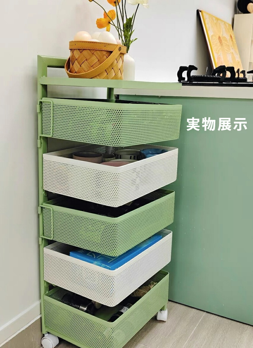 楽天市場】キッチンワゴン 回転 ワゴン サイドワゴン キャスター付き