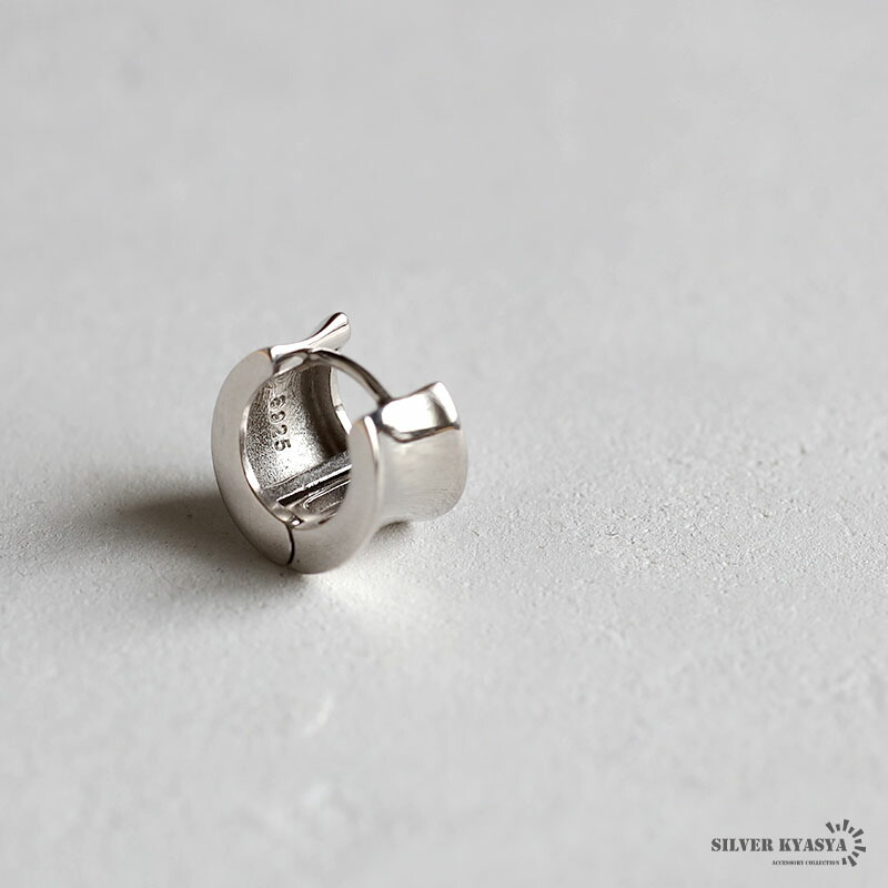 楽天市場】ワイド フープピアス シルバー925 メンズ メタル ピアス