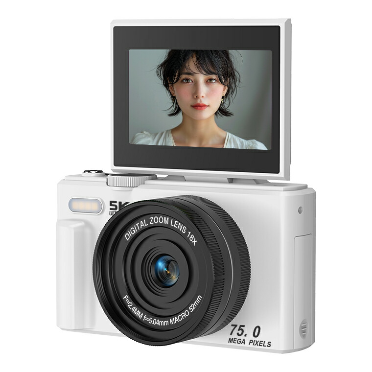 楽天市場】5K コンパクトデジタルカメラ 自撮りコンデジ 撮影カメラ