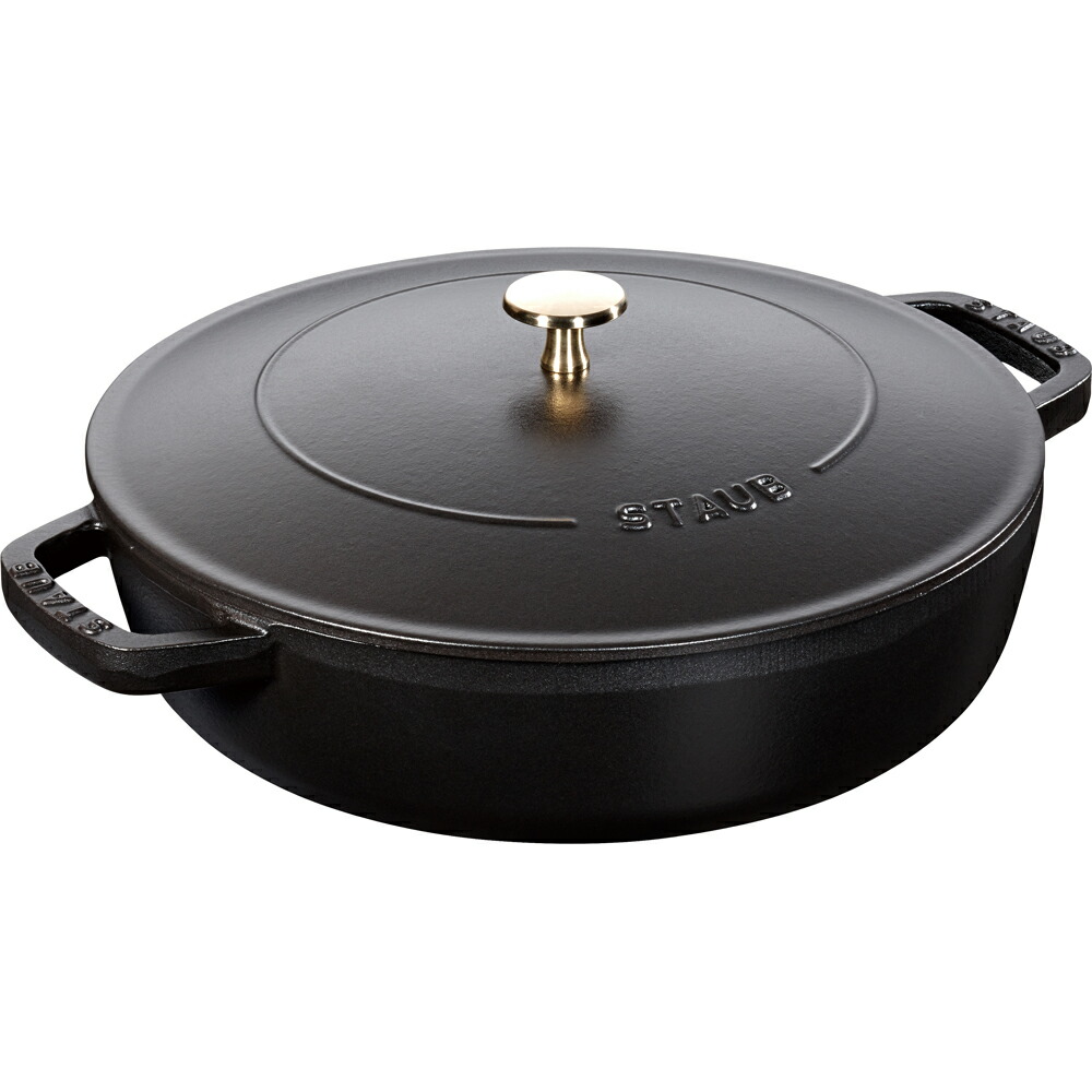 楽天市場】staub ストウブ ブレイザー28cm ブラック グレー 鍋 ナベ