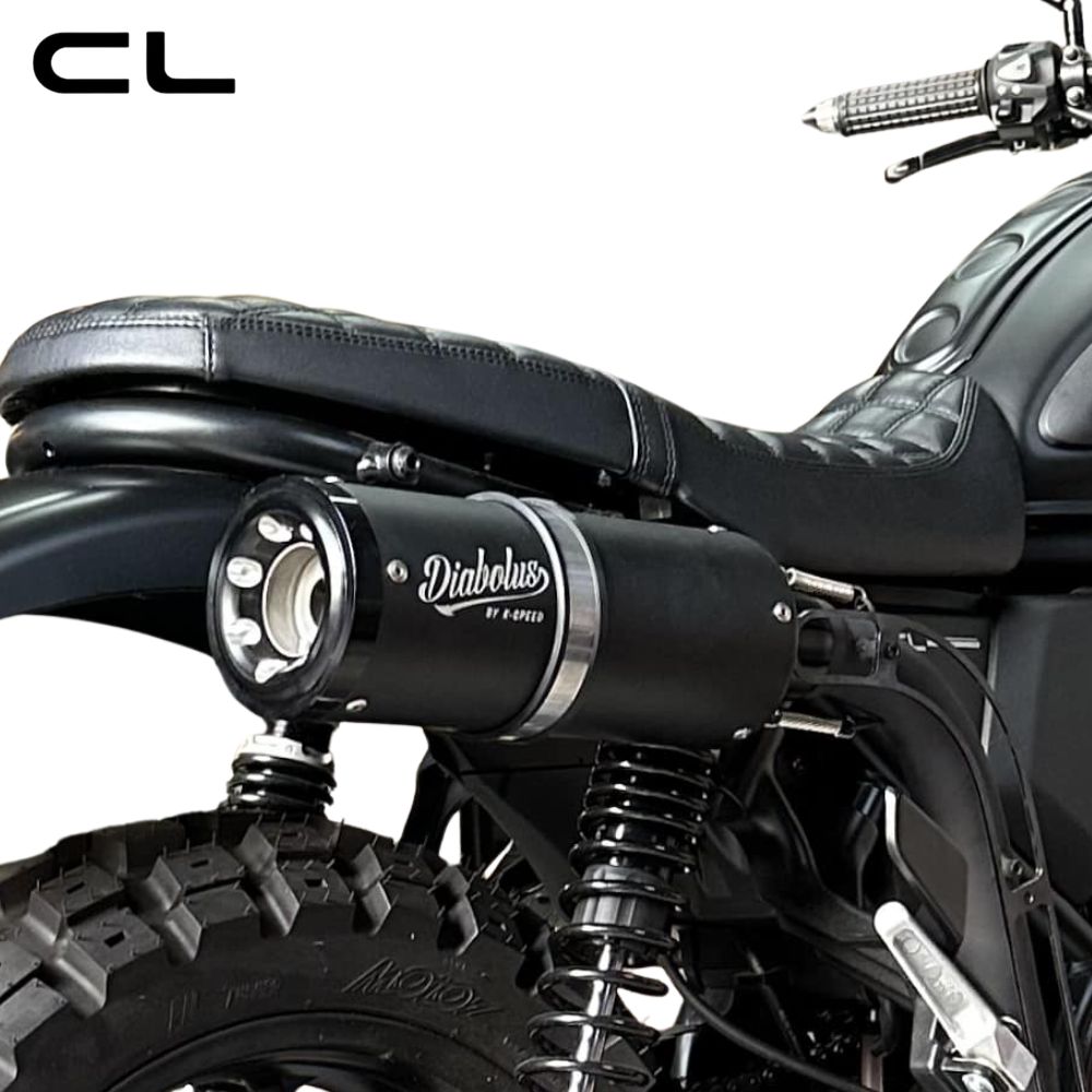 楽天市場】ホンダ CL250用 ブラック スリップオンマフラー CL17