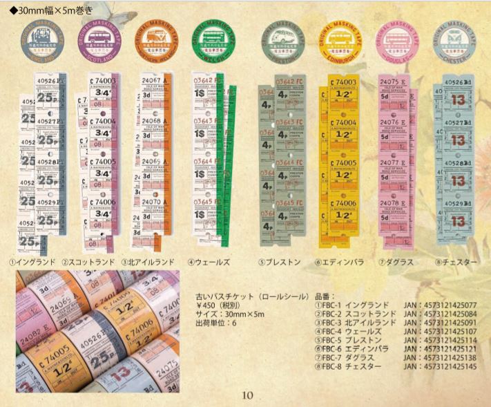 楽天市場】シール 東京アンティークセレクト 古いバスチケット ロール