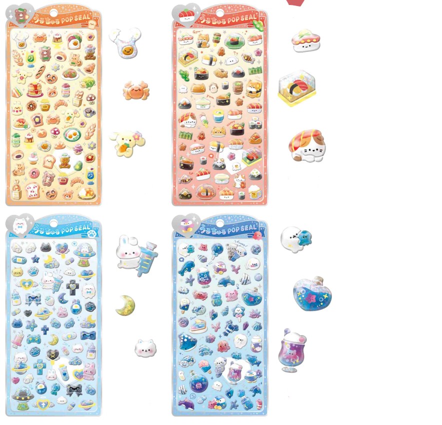 楽天市場】うる ちゅるPOP SEAL ステッカー cru_130562_130569 シート