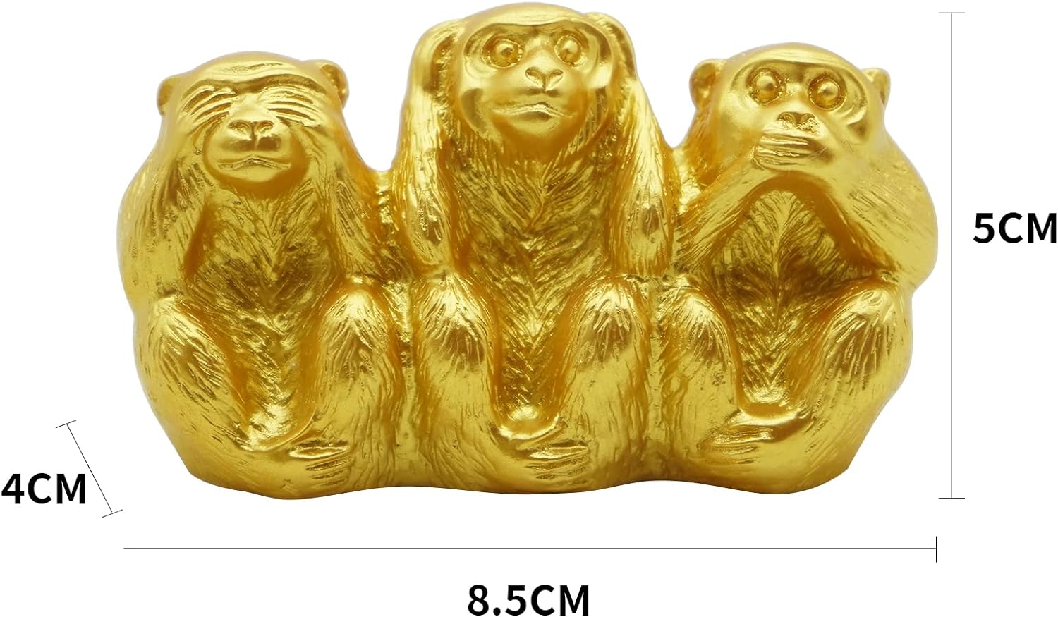 楽天市場】猿 置物 三猿 ゴールド さる オブジェ 見ざる 言わざる 聞か