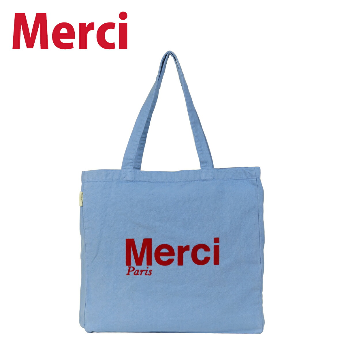 楽天市場】Merci メルシートートバッグ Cotton Tote Bag Grand ロゴ