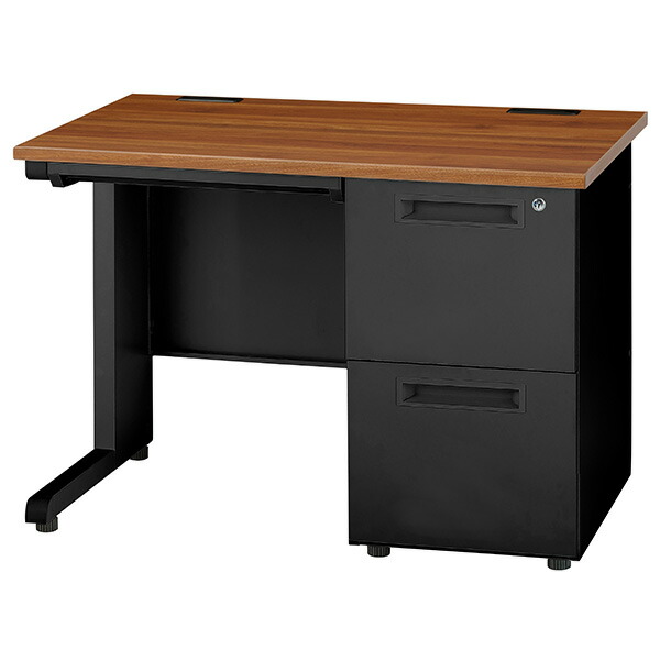 楽天市場】オフィスデスク 1000 事務机 片袖机 2段 幅1000mm 鍵付 1000