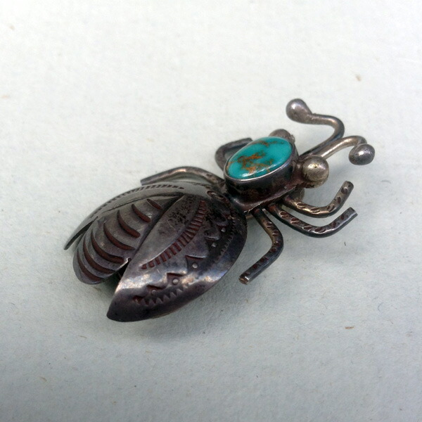 楽天市場】Turquoise Silver Bug Brooch（ターコイズ シルバー バグ