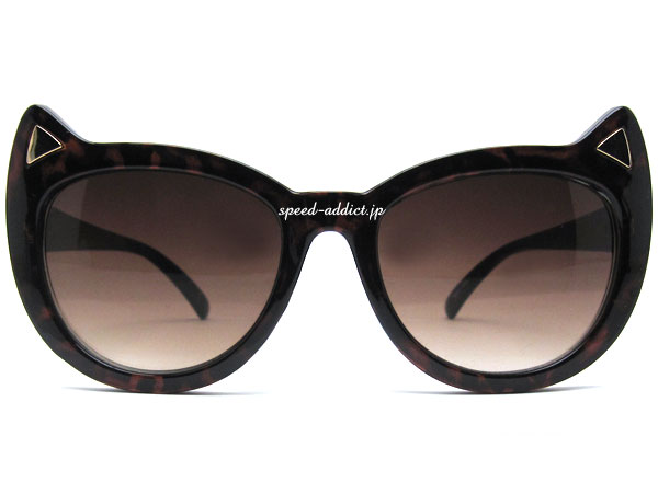 楽天市場】CAT SUNGLASS（猫耳ネコミミサングラス）ミケ × BROWN HALF