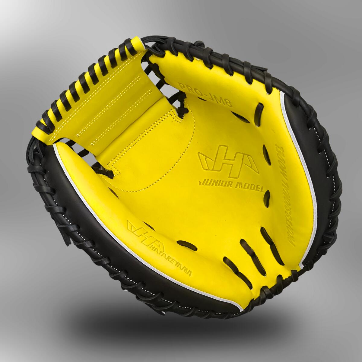 軟式野球 左投 キャッチャーミット ハタケヤマ 捕手 大人 黄色