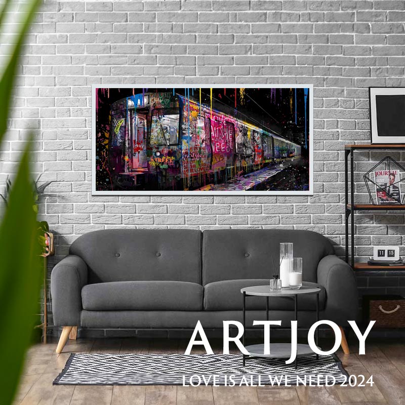 楽天市場】【新作2024】ARTJOY 絵画 SUBWAY 50cm×95cm 額付き アート