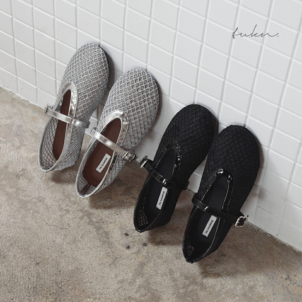 楽天市場】メッシュ シューズ メリージェーン ストラップ レディース