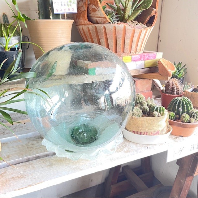 楽天市場】ブルー ビン玉、浮き球、瓶玉、瓶球、大型浮き玉 レトロ