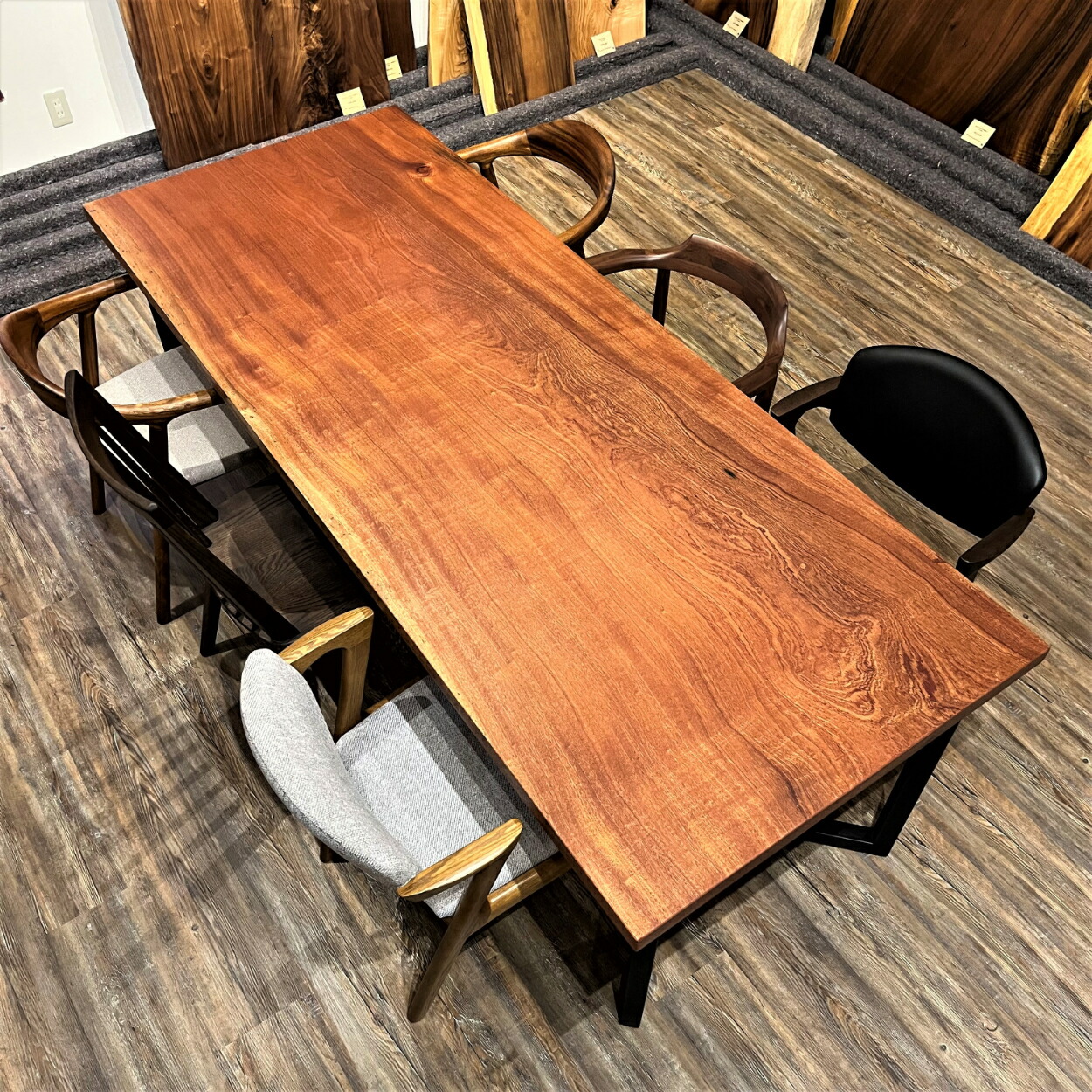 楽天市場】一枚板 テーブル 6人用 8人用 無垢 ダイニングテーブル 一枚