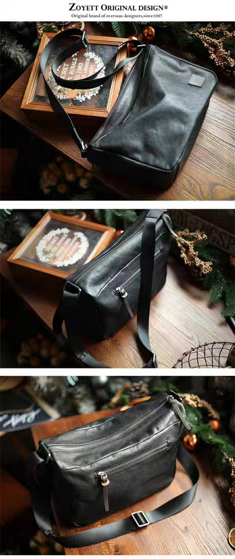 楽天市場】本革 メンズ ショルダーバッグ ブランド 男性用 牛革