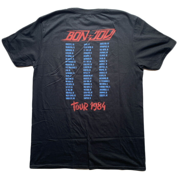 楽天市場】BON JOVI ボン・ジョヴィ TOUR 1984 ブラック Tシャツ ROCK