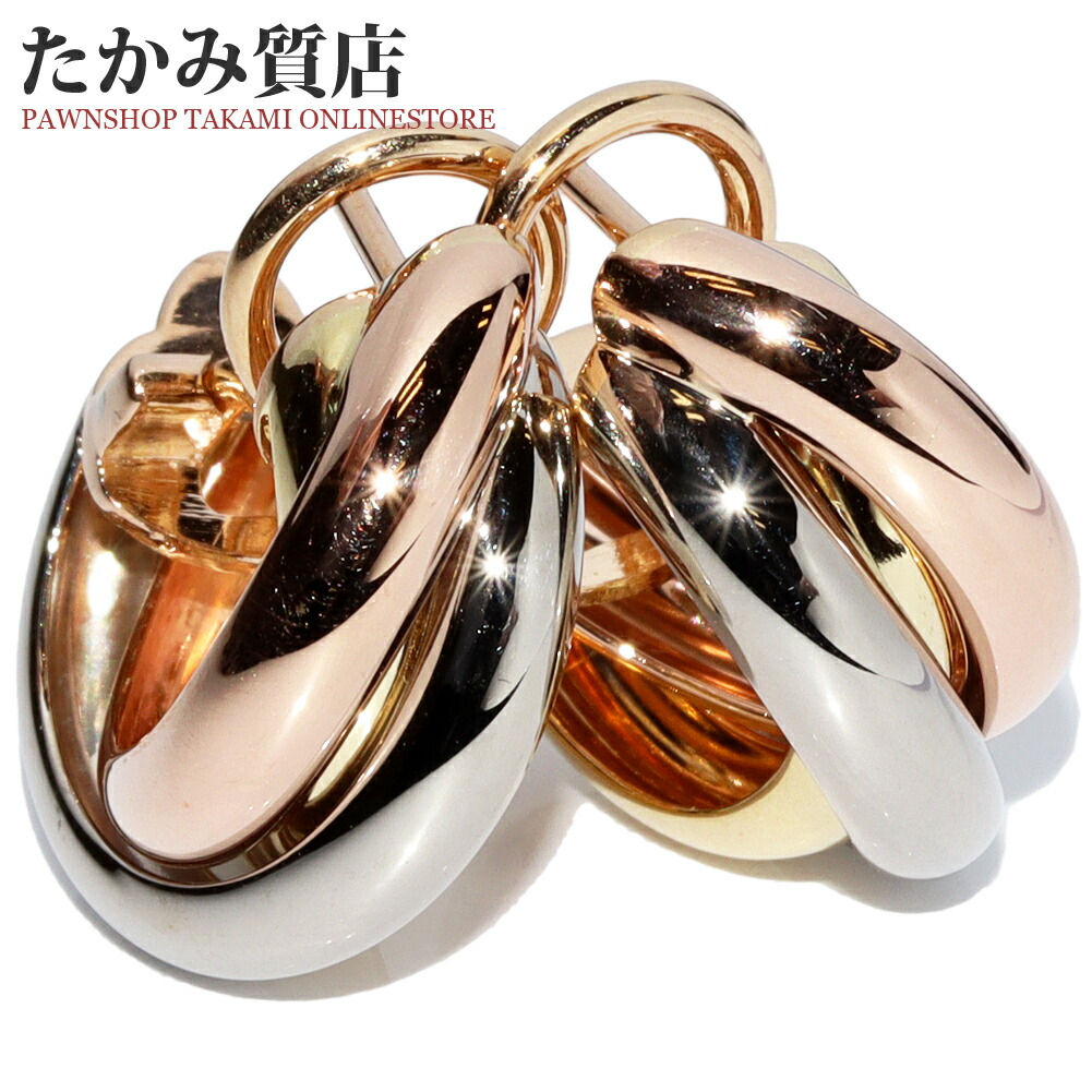 楽天市場】カルティエ フープピアス K18YG K18WG K18PG トリニティ