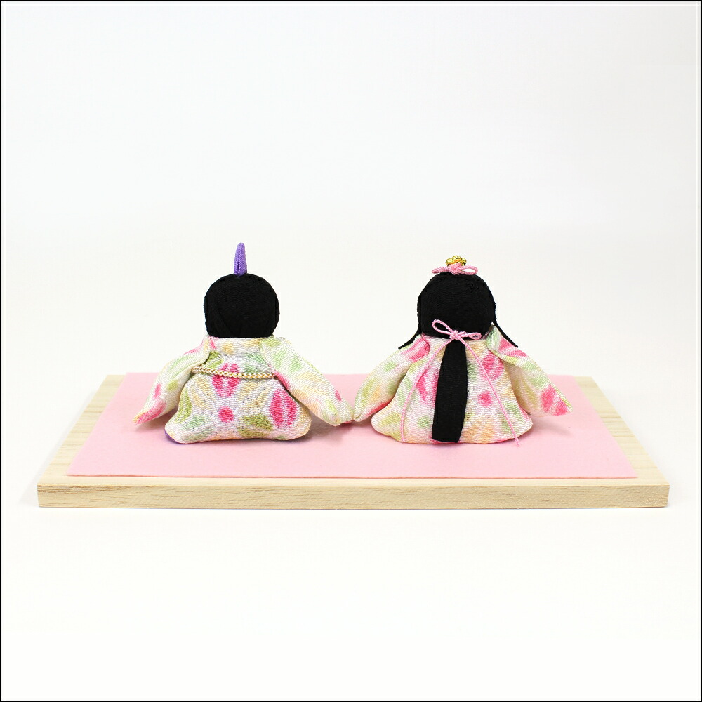 楽天市場】ひな人形 雛祭り【ぽてりひな2人（麻の葉）桜几帳付 1-888