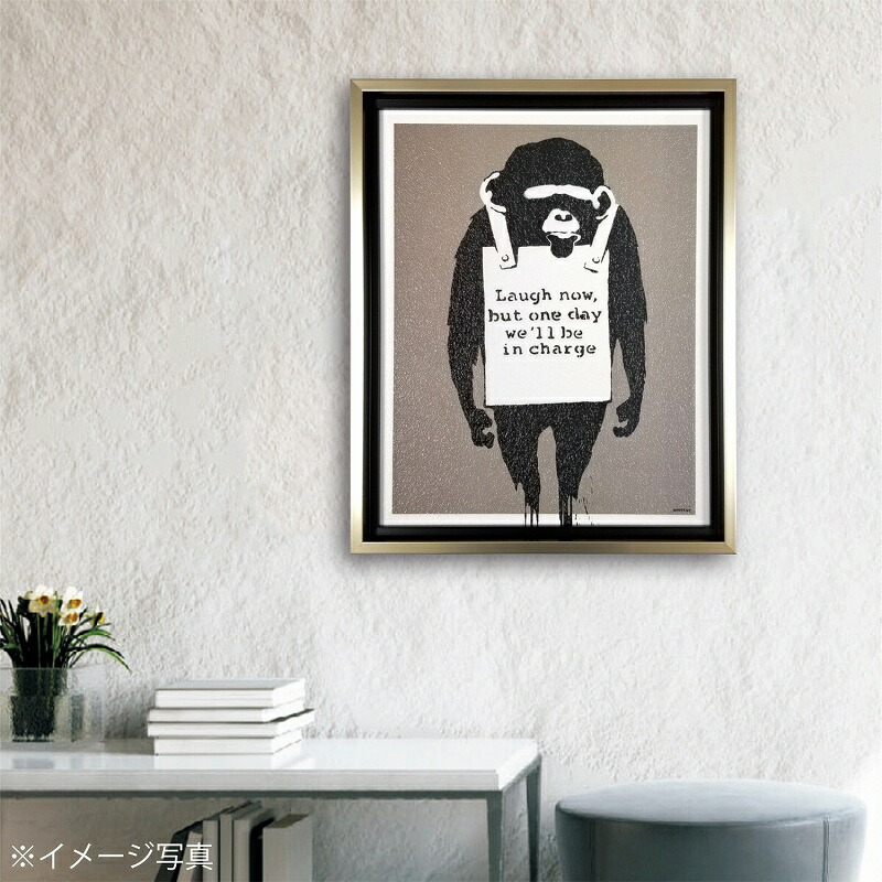 楽天市場】ゴリラ 絵 バンクシー アートパネル 53 ラフナウ2 猿 絵画