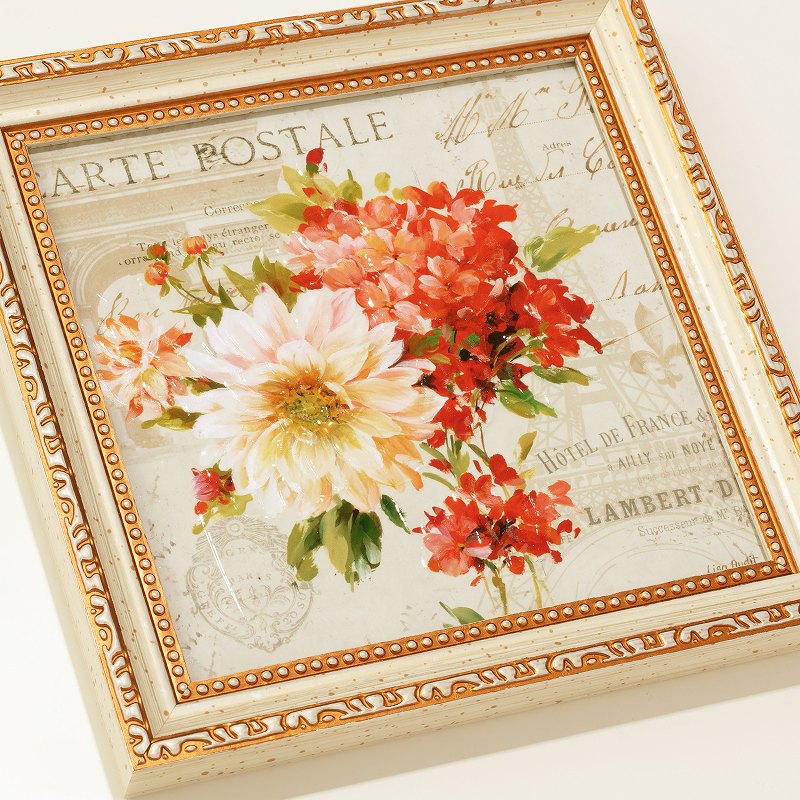 楽天市場】花 絵画 19 リサオーディット ジュテーム1 アートポスター