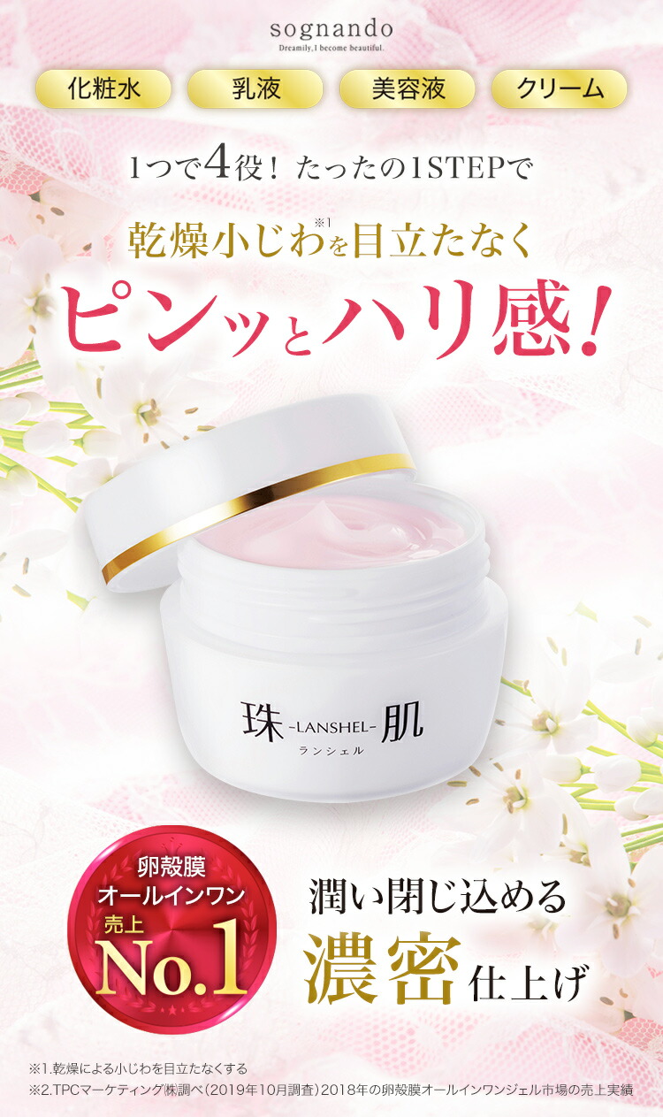 楽天市場】卵殻膜 【公式】ソニャンド 珠肌ランシェル 60g【送料無料