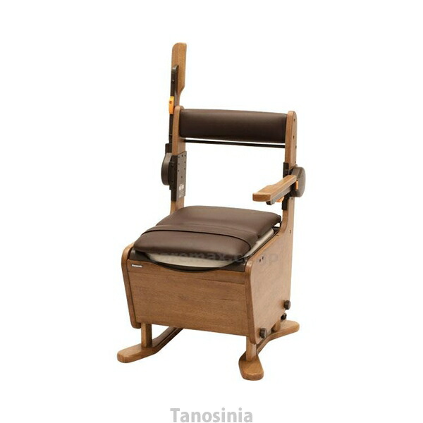 楽天市場】ポータブルトイレ 家具調トイレ 座楽 ひじ掛けはねあげ 脱臭