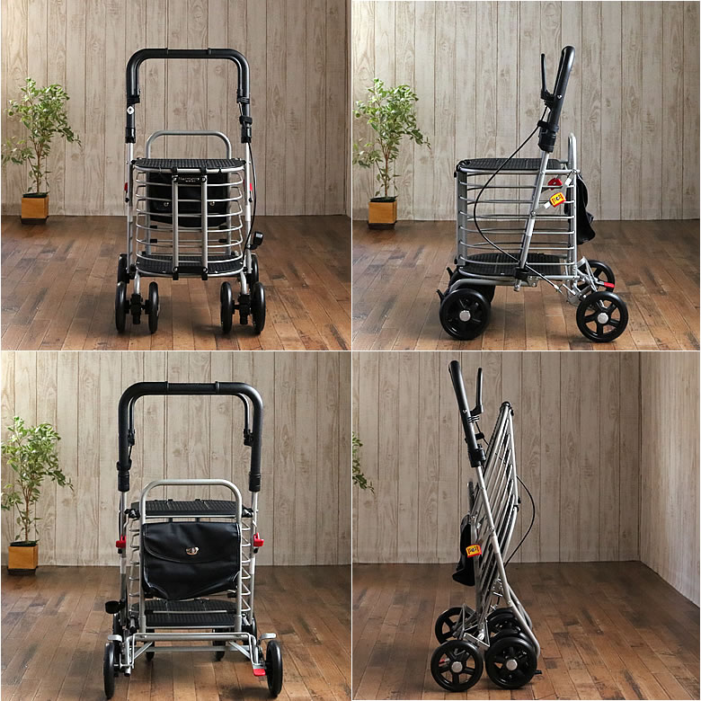 楽天市場】シルバーカー 送料無料 ・おしゃれな・折りたたみハーモニー