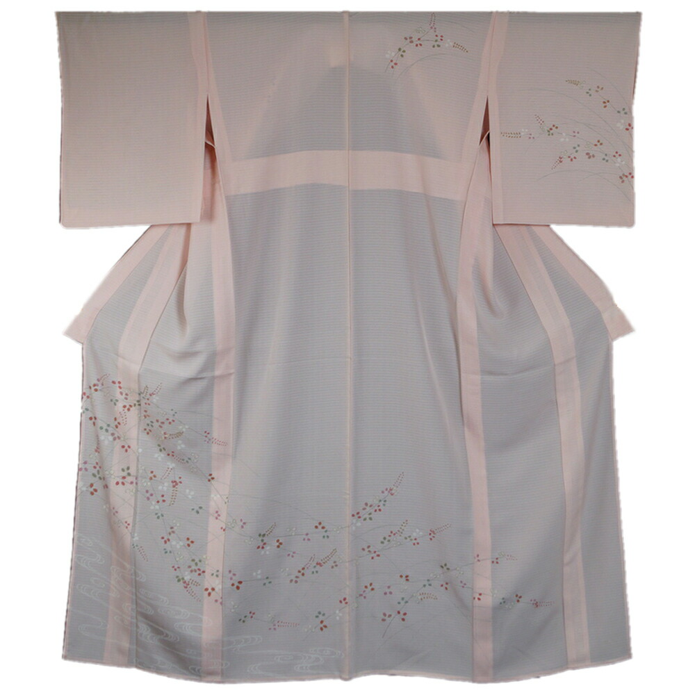 楽天市場】夏着物 絽 訪問着 萩に流水模様 M-Lサイズ 正絹 【送料無料