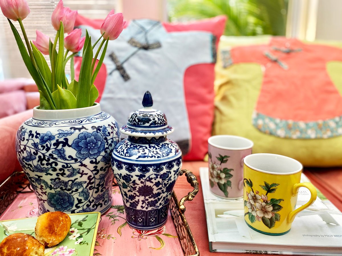 楽天市場】飾り壺 シノワズリ ミニ ジンジャージャー Blue & White